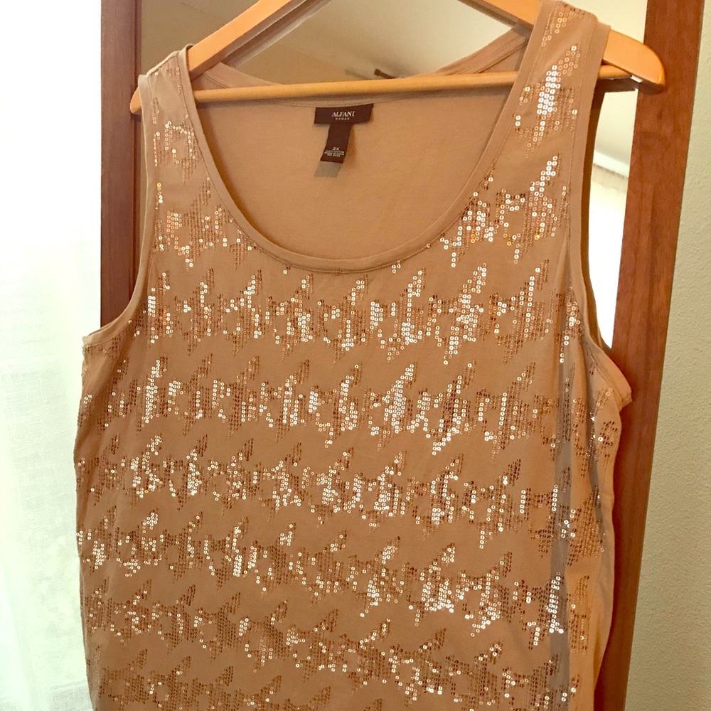 Sequence nude colored tank top